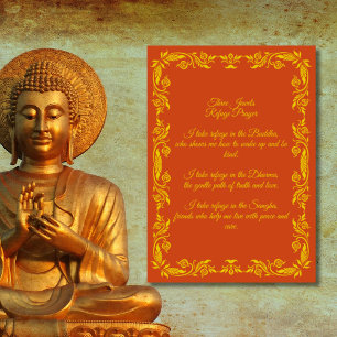 Three Jewels Refuge Prayer – Child Version Poster