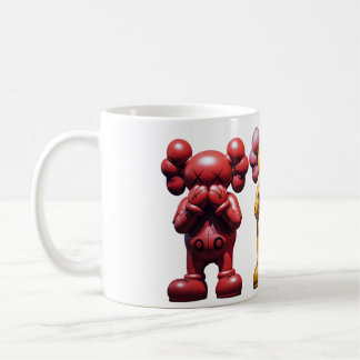 Three Kaws Coffee Mug