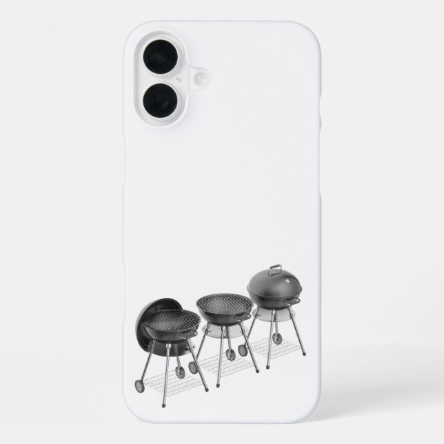 Three kettle charcoal grills iphone case (Back)