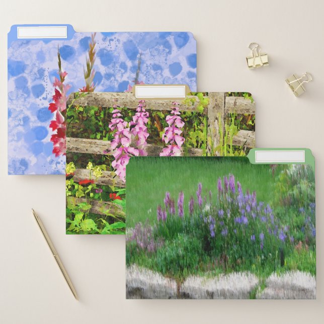 Three Kinds of Floral Art File Folder (Set)
