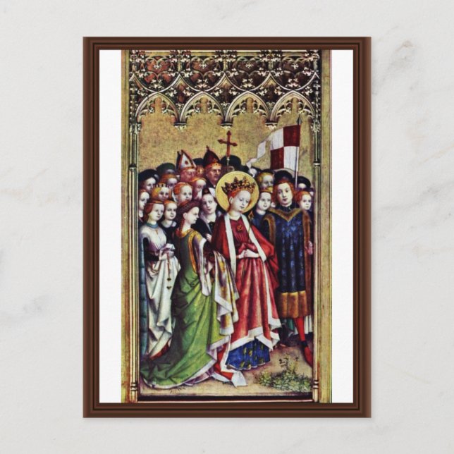 Three King Altar Inside The Left Wing: St. Ursula Postcard (Front)