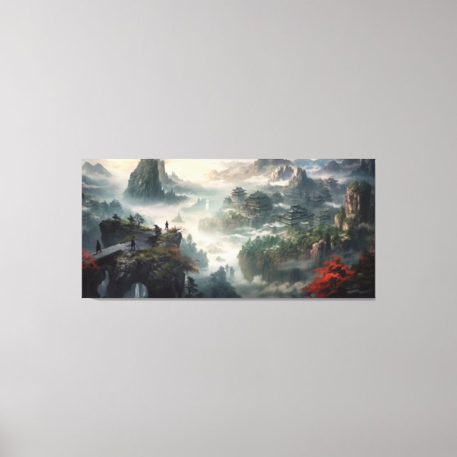 Three Kingdoms Watercolor Canvas Print (Front)