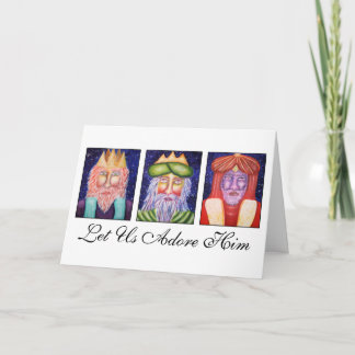 Three Kings Art "Let Use Adore Him" Christmas Holiday Card
