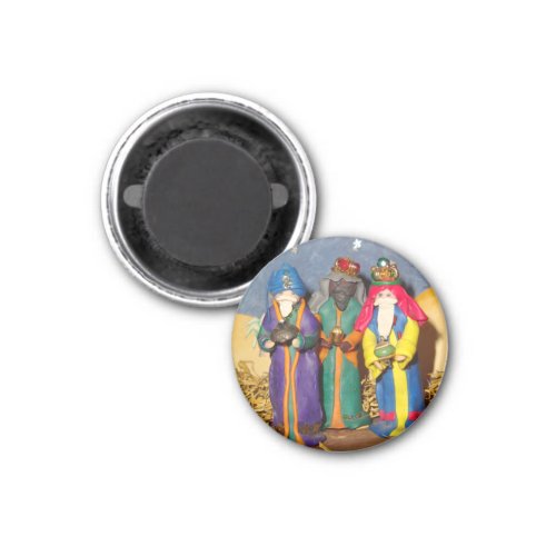 Three kings bearing gifts for baby Jesus christmas Magnet