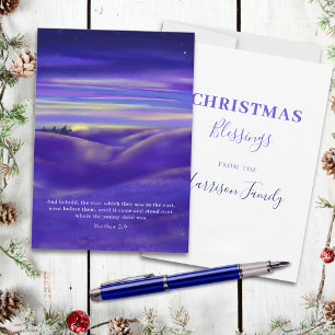 Three Kings beautiful watercolor Personalized Holiday Card