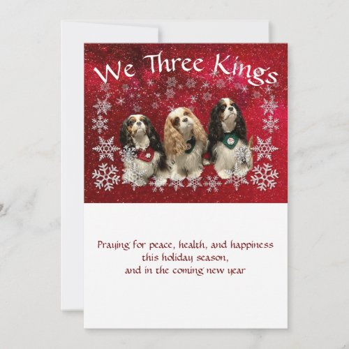 Three Kings Cavalier Spaniel Christmas Card