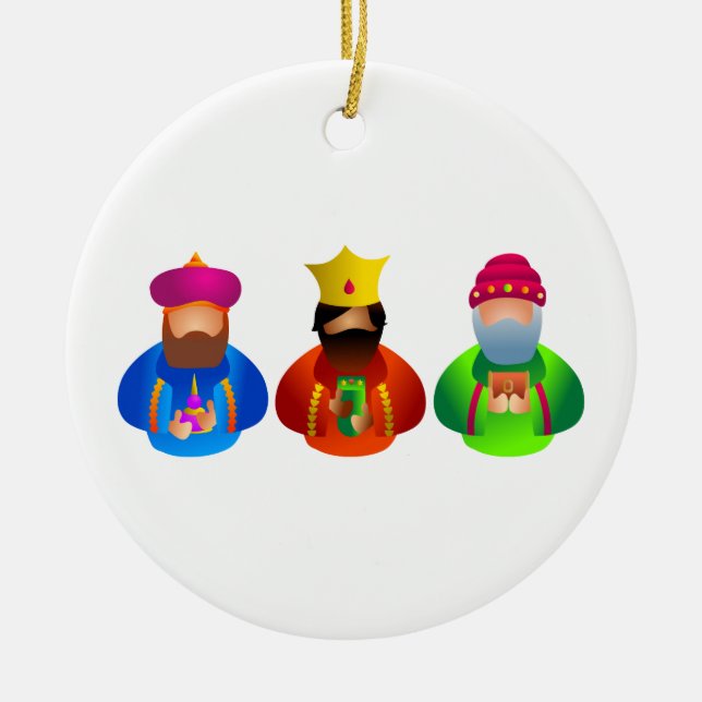 Three Kings Ceramic Ornament (Front)