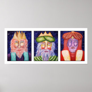 Three Kings Christmas Art Poster