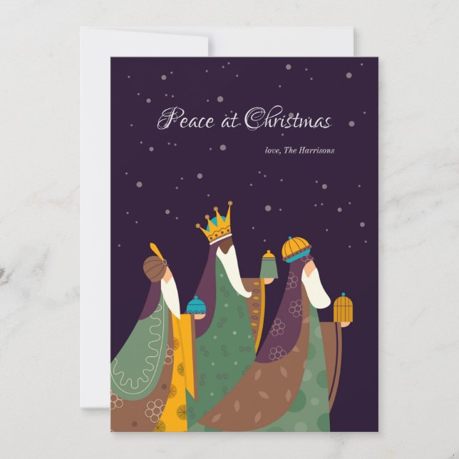 Three Kings Christmas Greeting Card (Front)