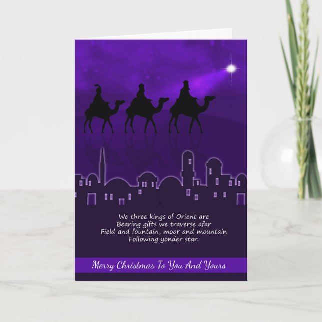 Three Kings Christmas Greeting Card (Front)