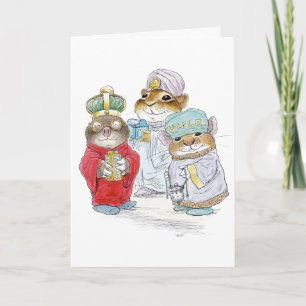 Three Kings come bearing gifts card