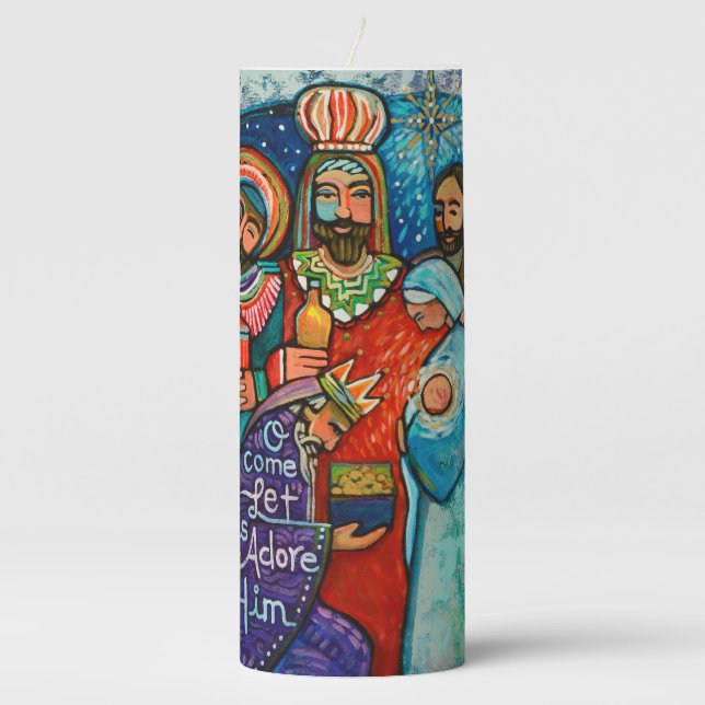 Three Kings Epiphany Candle (Front)