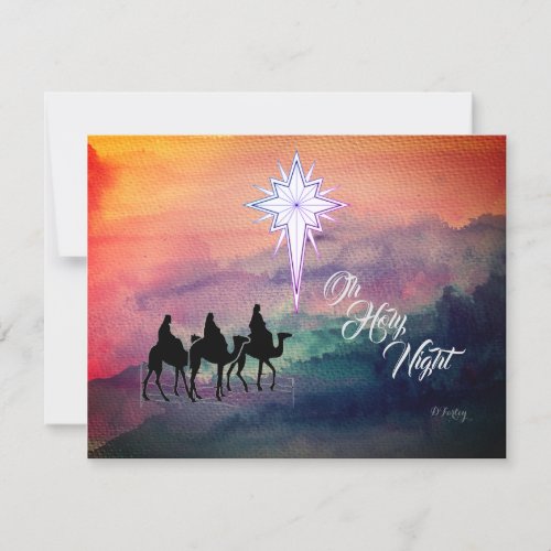 Three Kings Flat Greeting Card