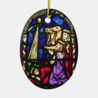 Three Kings Following the Star Ceramic Ornament