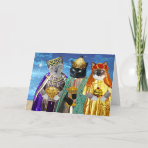 Three Kings Kittens Greeting Card