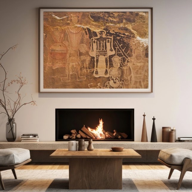 Three Kings Petroglyph Mcconkie  Ranch Utah  Framed Art (Creator Uploaded)