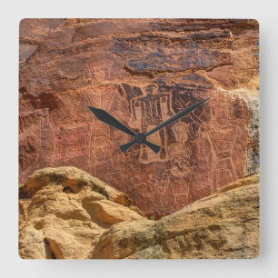 Three Kings Petroglyph - Mcconkie Ranch - Utah Square Wall Clock