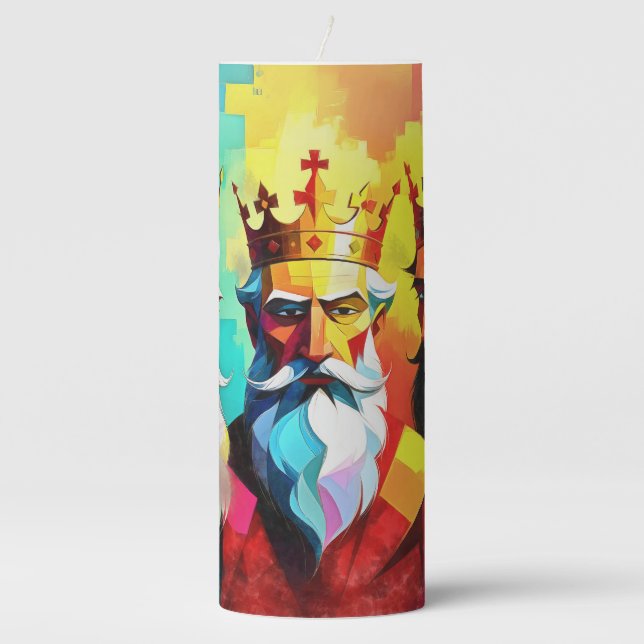 Three Kings Pillar Candle (Front)