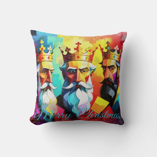 Three Kings Throw Pillow (Front)