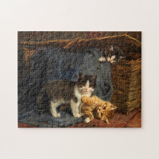 Three Kittens | Julius Adam the Younger Jigsaw Puzzle (Horizontal)