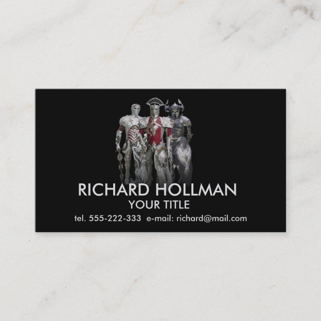 Three knights business card (Front)