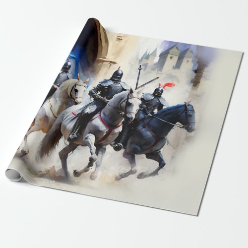 Three Knights Ride Out _ The Quest   Wrapping Paper