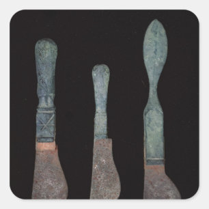 Three Knives from Pompeii, Roman, c.100 BC-79 AD Square Sticker