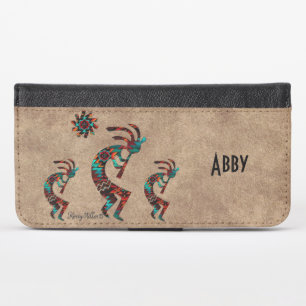 Three Kokopelli iPhone Wallet Case