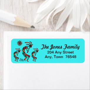Three Kokopelli Return Address Label