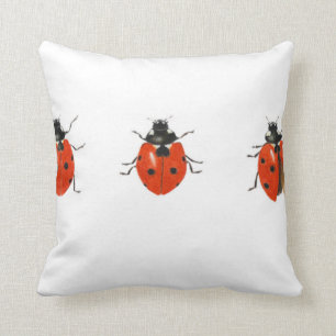 Three ladybirds 2013 throw pillow