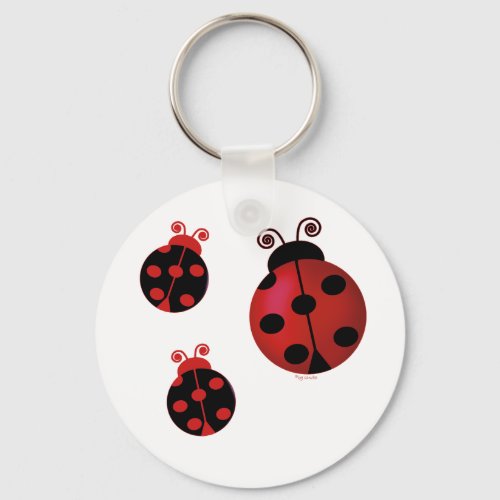 Three Ladybugs Keychain