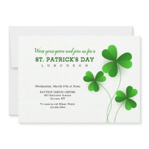 Three Leaf Clovers Invitation