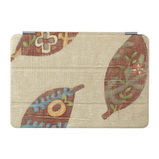 Three Leaves on Linen Texture Background iPad Mini Cover (Horizontal)