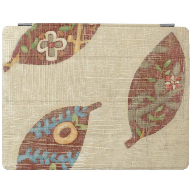 Three Leaves on Linen Texture Background iPad Smart Cover (Horizontal)