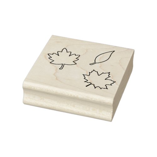 Three Leaves Outlined Art Stamp