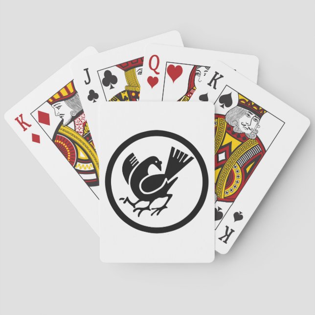 Three Legged Crow Poker Cards (Back)