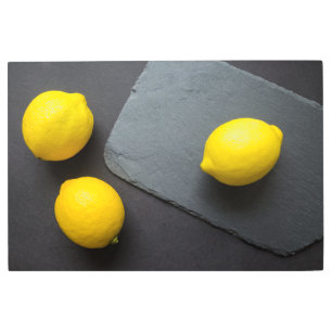 "Three Lemons" Cute Photo. Buy Now Metal Print