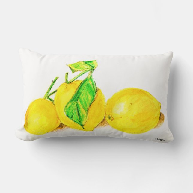 three lemons lumbar pillow (Front)