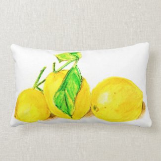 three lemons lumbar pillow