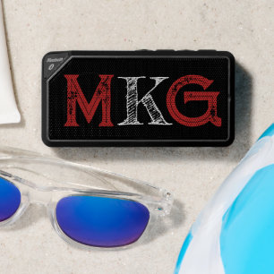 Three Letter Grunge Monogram Bluetooth Speaker