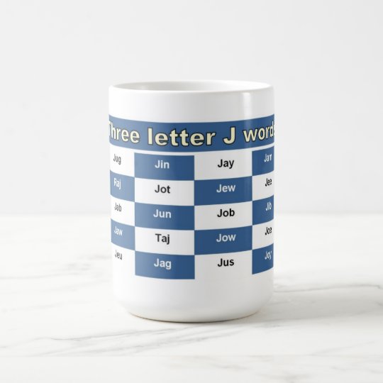 Three Letter J Words For Crosswords Or Word Games Coffee Mug Zazzle