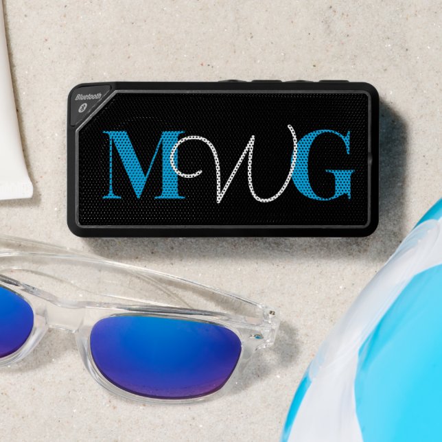 Three Letter Monogram Bluetooth Speaker (Insitu(Beach))