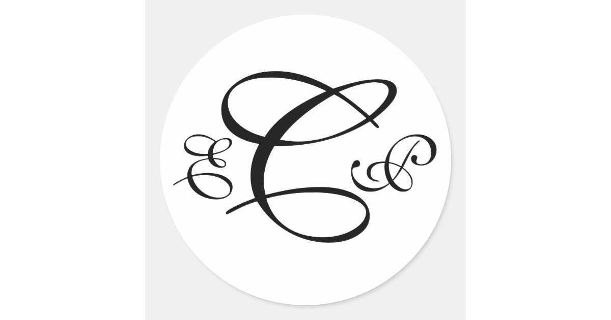 Three Letter Monogram Sticker Zazzle