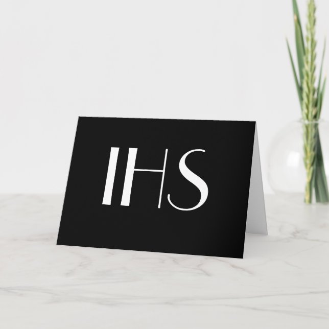 Three Letter Monograms Customizable Note Card (Front)