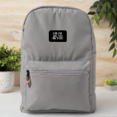 Three Lines of Custom Text - Black and White Patch (On Backpack)