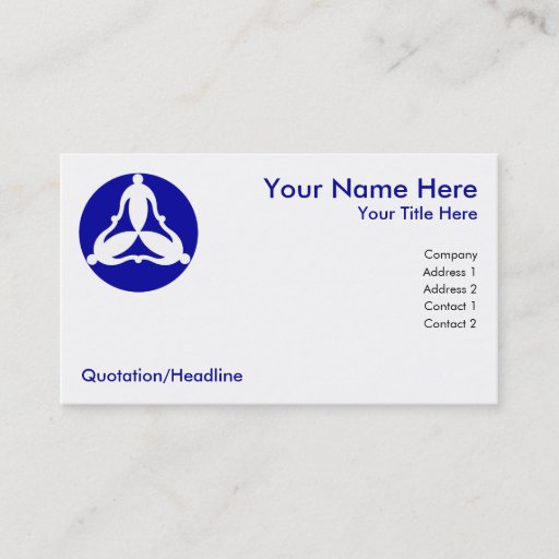 Customizable Three Linked People Business Card Template