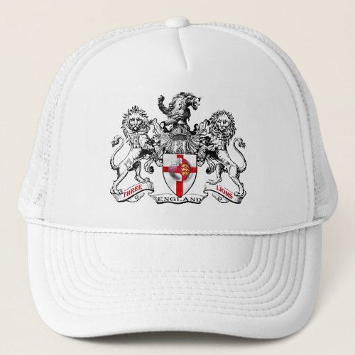 Three lions heraldry football tees and gifts trucker hat