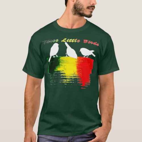 Three Little Birds Africa Music Reggae Rasta 1  T_Shirt