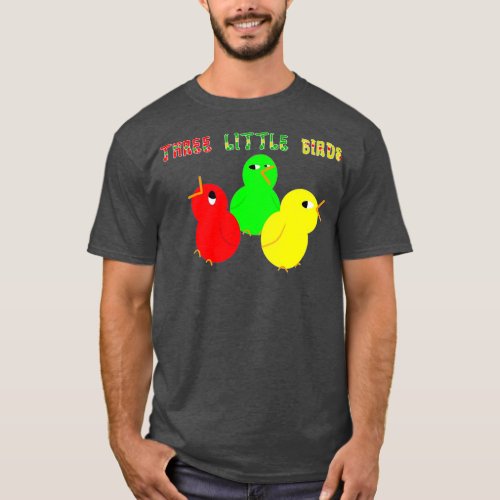 Three Little Birds Africa Music Reggae Rasta 4  T_Shirt
