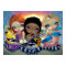 Three Little Birds ART PRINT bird fairy big eyes